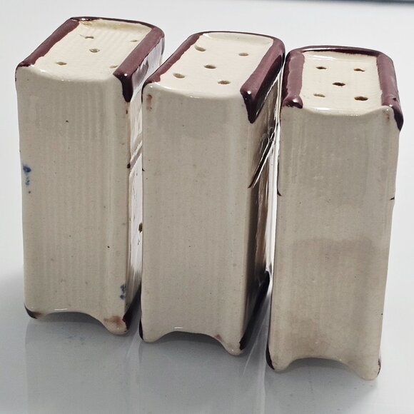 3 Westwood Ceramic Spice Containers book shaped vtg Japan windmill design retro - Picture 4 of 11